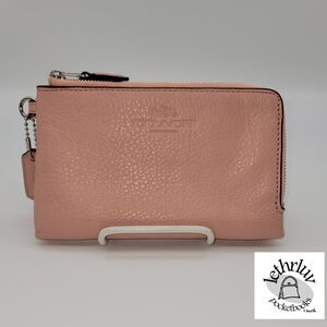 Coach Pebbled Leather Double Corner Zip F64130